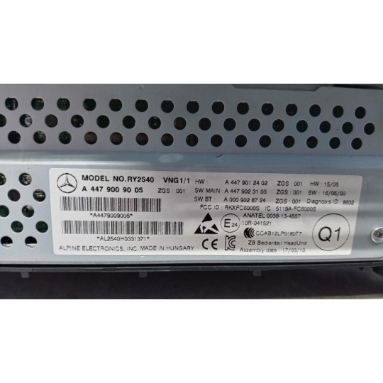 AUTORADIO MERCEDES-BENZ van Vito-V (W447) 2014>2019 usato