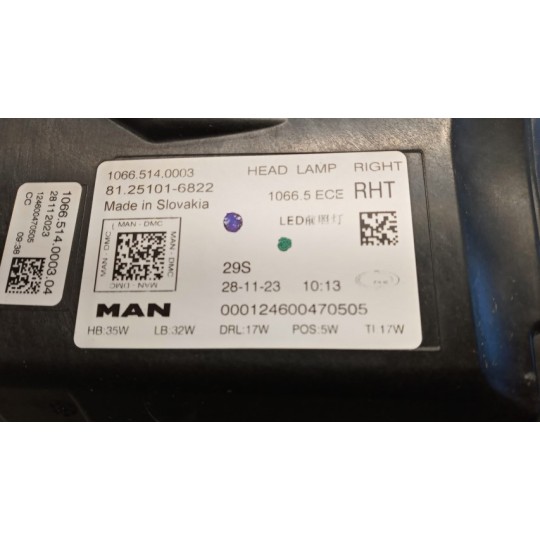 FARO ANT LED DESTRO MAN TGX euro 6 usato