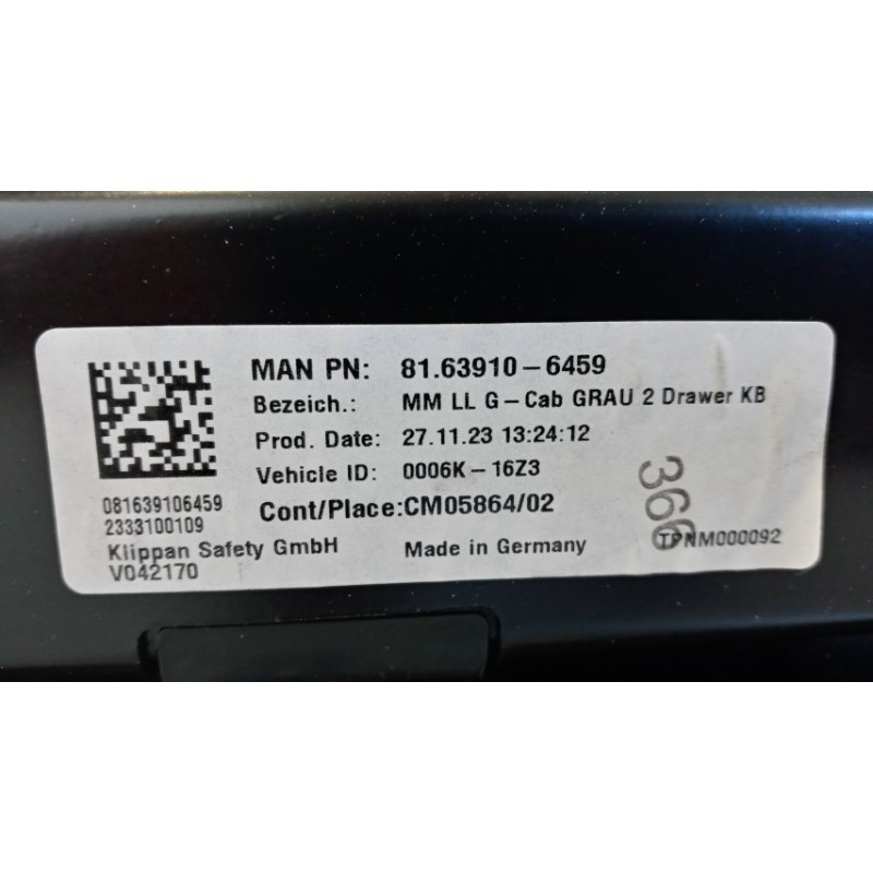 MAN GLOVEBOX  MAN TGX euro 6 used