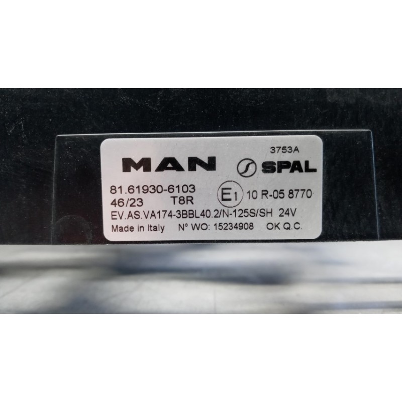 MAN CONVEYOR ELECTRIC FAN MAN TGX euro 6 used