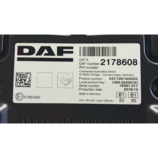 QUADRO STRUMENTI DAF XF106 usato