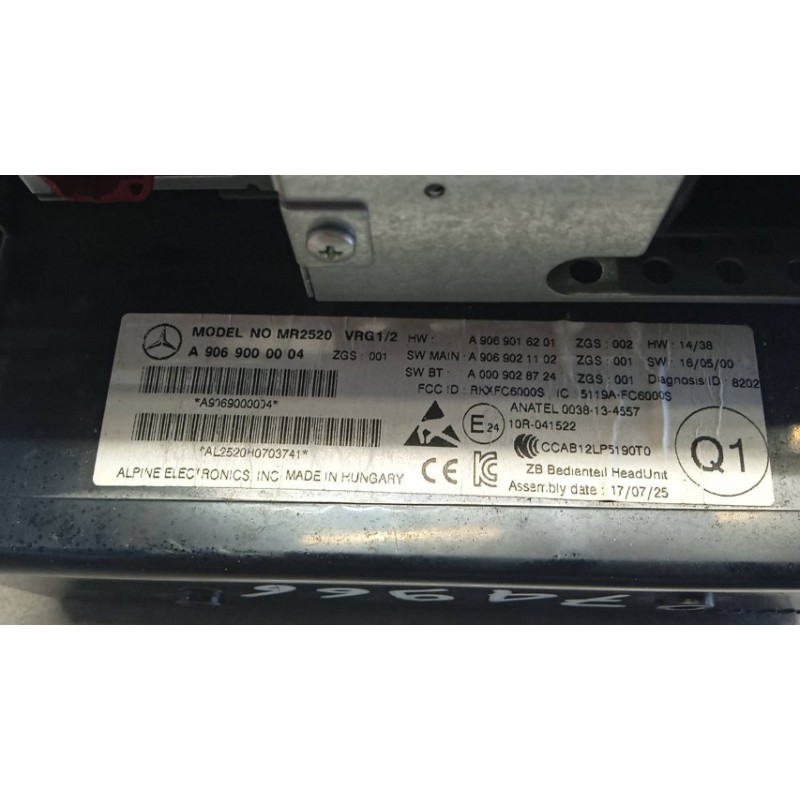 MERCEDES-BENZ van CAR RADIO MERCEDES-BENZ van Sprinter 2013>2018 used