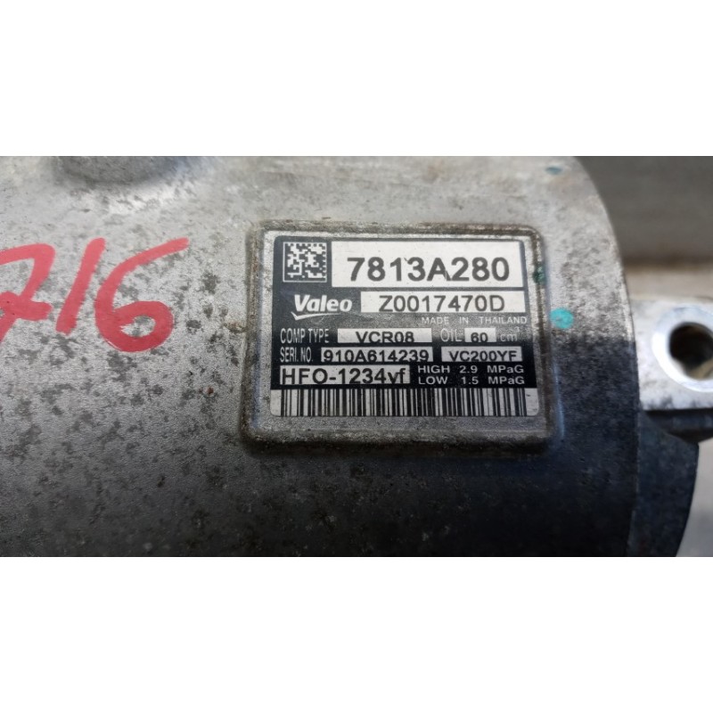 MITSUBISHI AIR CONDITIONER COMPRESSOR MITSUBISHI Space Star 2016> used