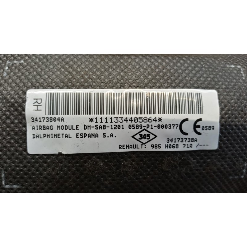 DACIA CURTAIN AIRBAG RIGHT  DACIA Sandero 2012>2020 used