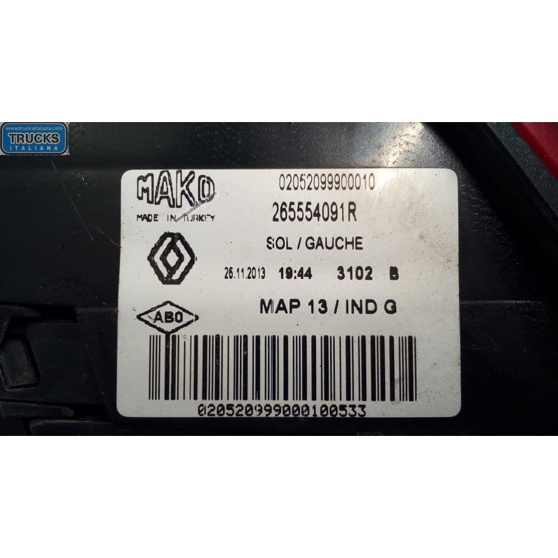 RENAULT FARO POSTERIORE ESTERNO SINISTRO RENAULT Clio 2012>2016 usato