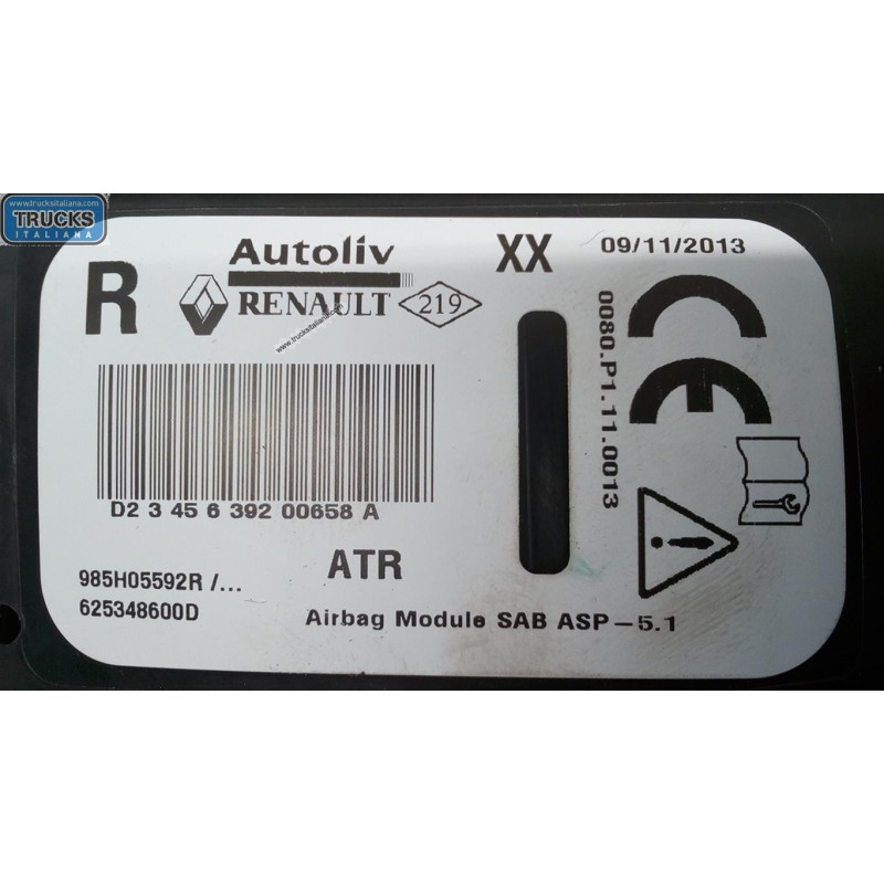 RENAULT AIR BAG LATERALE DESTRO RENAULT Clio 2012>2016 usato