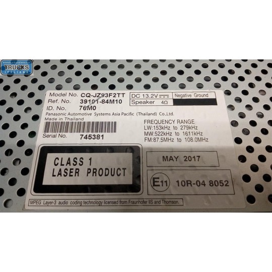 AUTORADIO SUZUKI Celerio 2014> usato