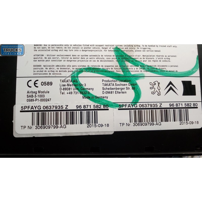 CITROEN AIR BAG LATERALE DESTRO CITROEN DS4 2015> usato