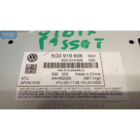 VARIOUS DISPLAY  VOLKSWAGEN Passat 2014> used