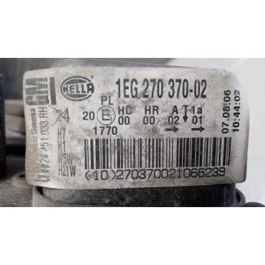 FARO ANTERIORE DESTRO OPEL Astra H 2004>2007 usato