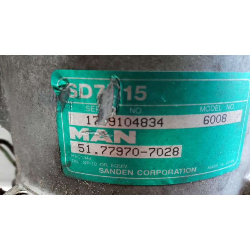 MAN AIR CONDITIONER COMPRESSOR MAN TGX euro 6 used