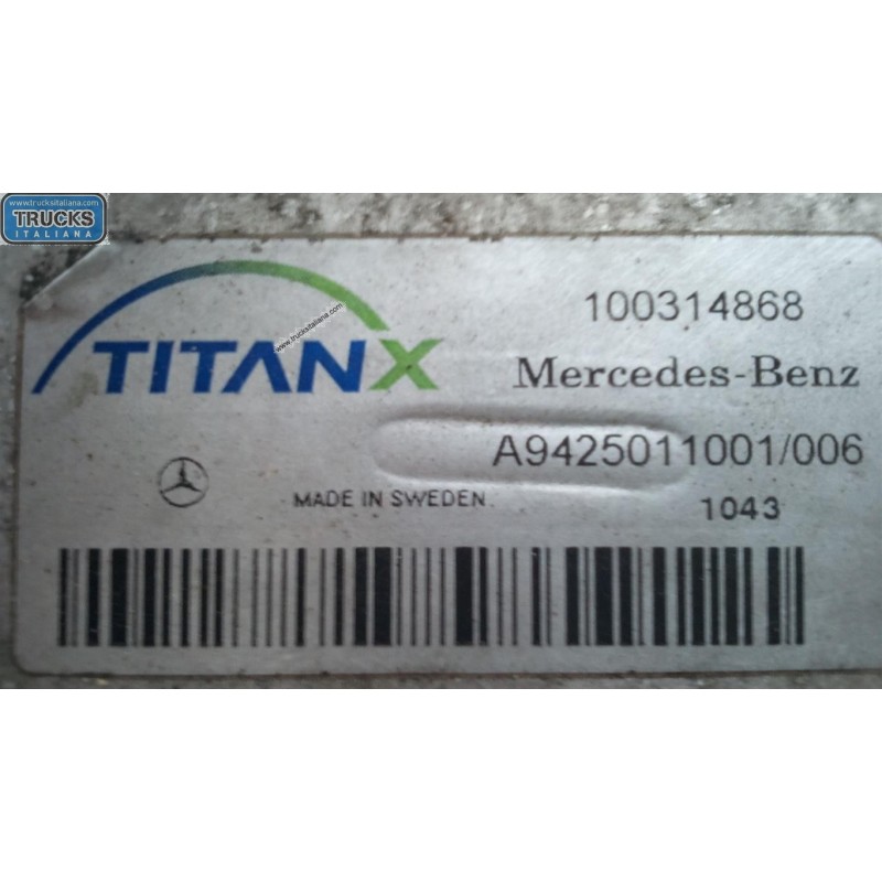 MERCEDES-BENZ truck INTERCOOLERS HEAT RADIATOR  MERCEDES-BENZ truck Actros 1997>2003 used