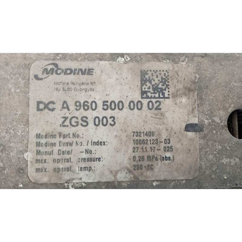 MERCEDES-BENZ truck INTERCOOLERS HEAT RADIATOR  MERCEDES-BENZ truck Actros euro 5 2008>2013 used