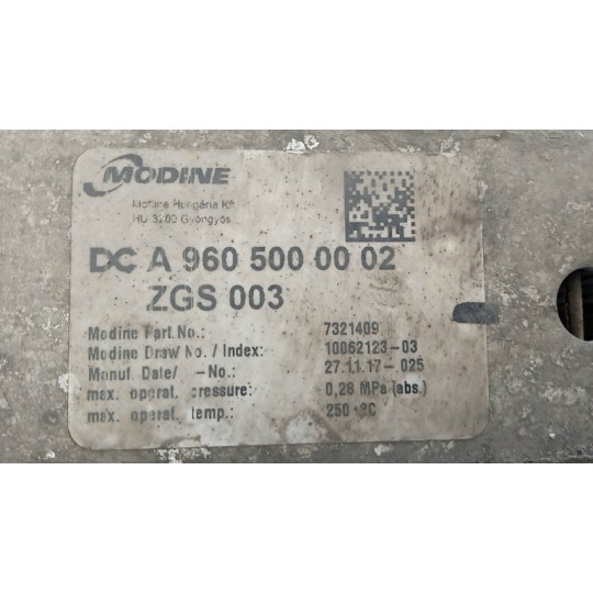 INTERCOOLERS HEAT RADIATOR  MERCEDES-BENZ truck Actros euro 5 2008>2013 used