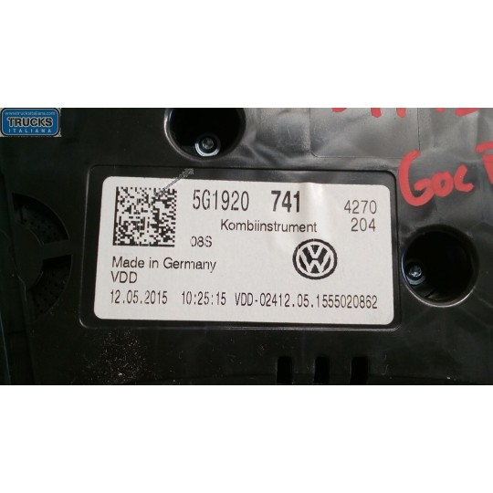 QUADRO STRUMENTI VOLKSWAGEN Golf 7 2012>2016 usato