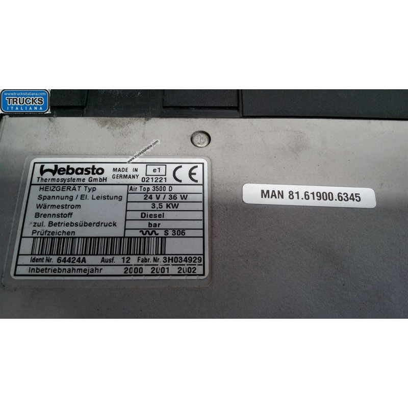 MAN WEBASTO MAN TG-A 2000>2007 usato