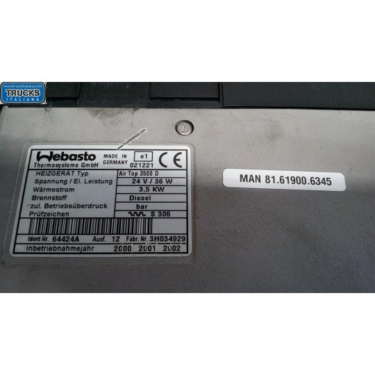 WEBASTO MAN TG-A 2000>2007 used