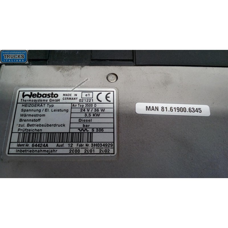 MAN WEBASTO MAN TG-A 2000>2007 used