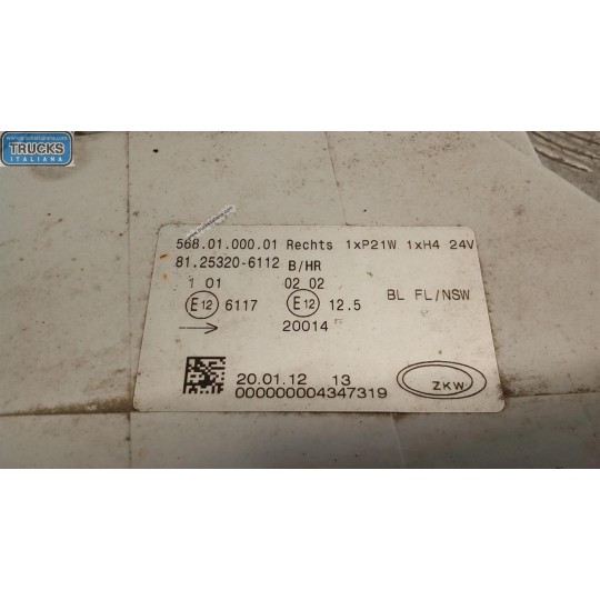 RIGHT FOG LIGHT LAMP MAN TGL used