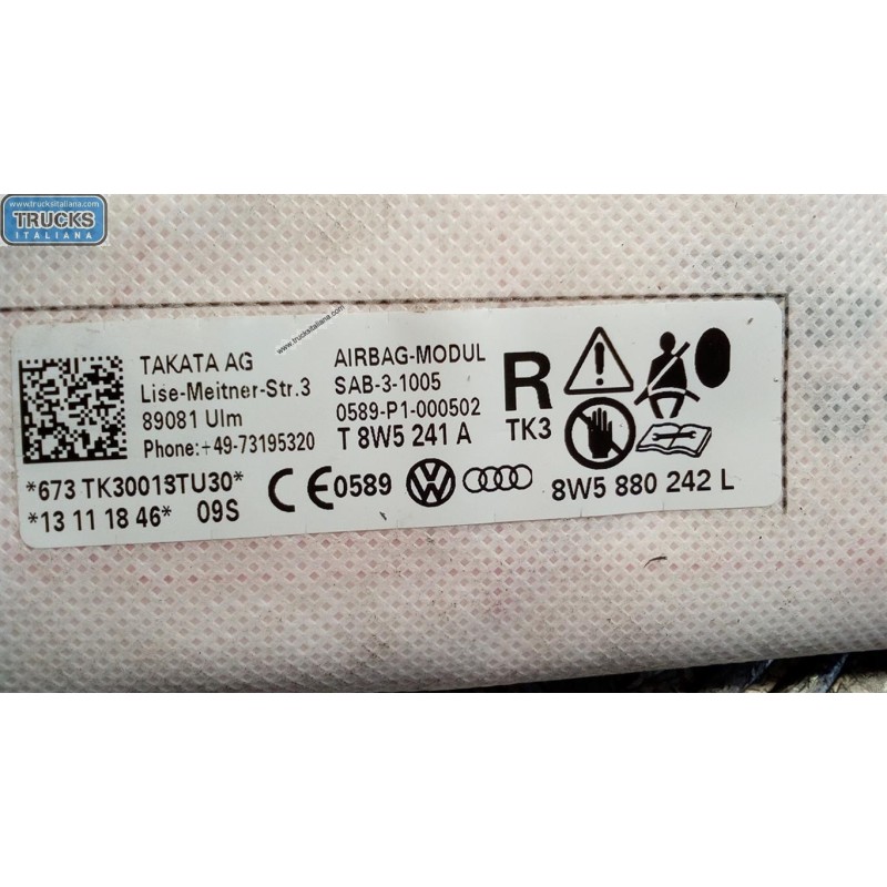 AUDI AIR BAG LATERALE DESTRO AUDI A5 Coupé 2016> usato