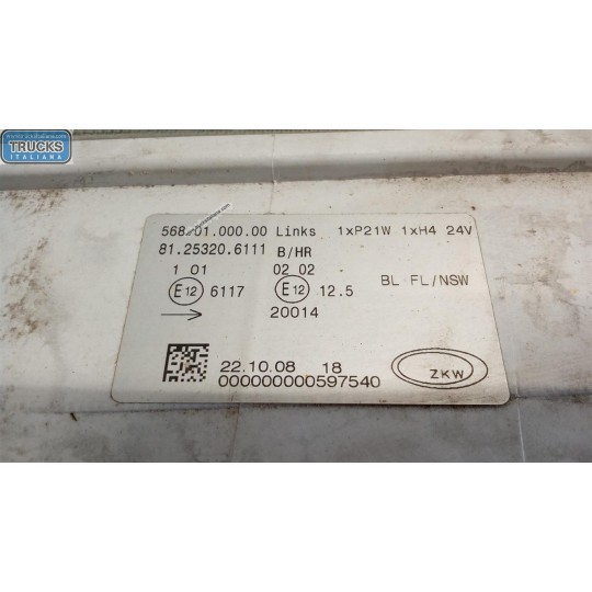 LEFT FOG LIGHT LAMP MAN TGL used