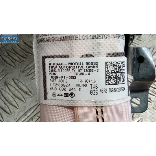 AIR BAG LATERALE SINISTRO SKODA Fabia 2014> (NJ) usato