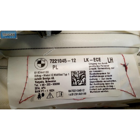 LEFT ROOF AIR BAG BMW Serie 4 (F36) Gran Coupé 2014> used