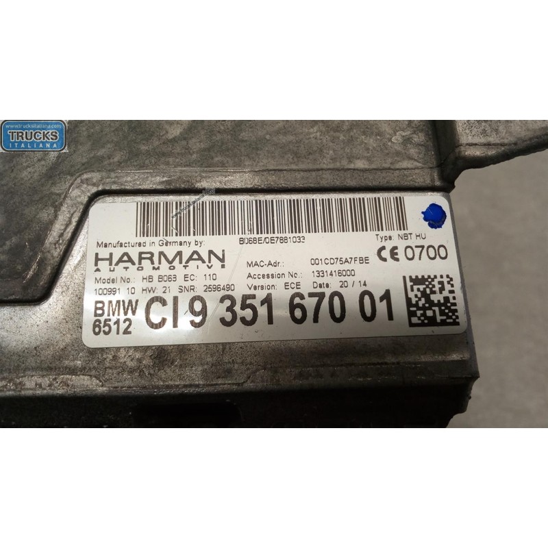 BMW CAR RADIO BMW Serie 4 (F36) Gran Coupé 2014> used