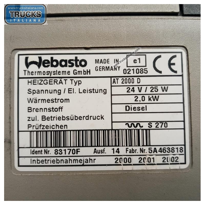 MERCEDES-BENZ truck WEBASTO MERCEDES-BENZ truck Atego 970 used