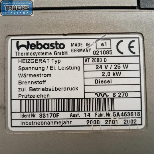 WEBASTO MERCEDES-BENZ truck Atego 970 usato