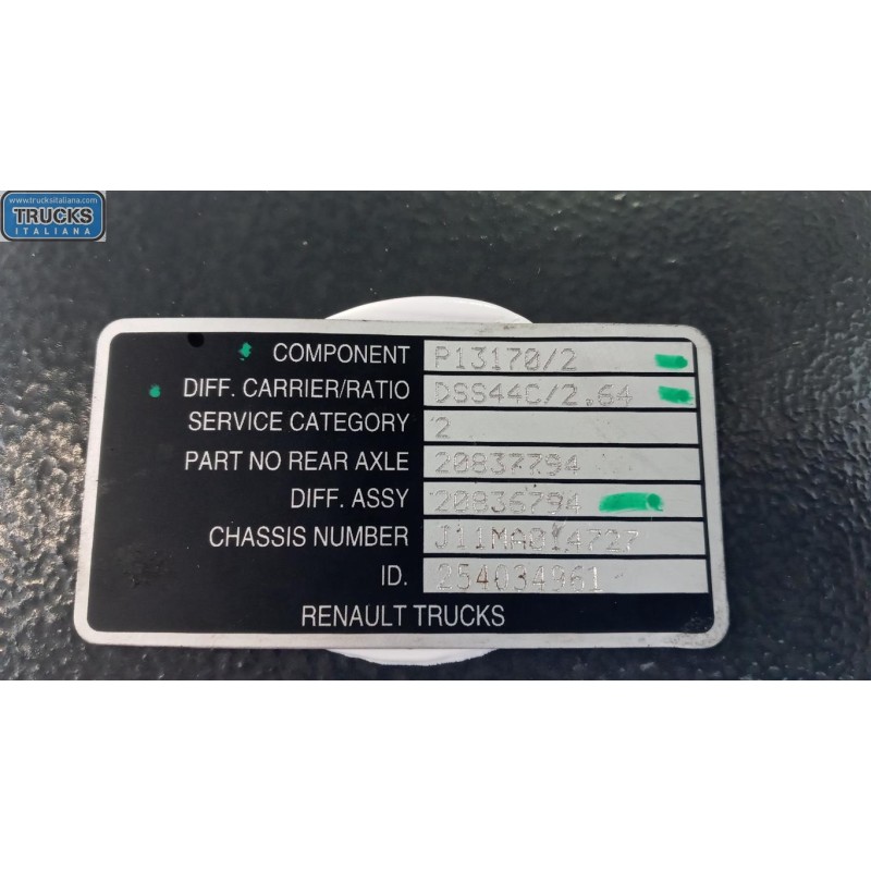 RENAULT truck ASSALE POSTERIORE RENAULT truck T 2014> usato