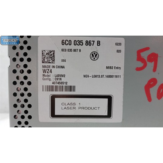 AUTORADIO VOLKSWAGEN Polo 2014>2017 usato