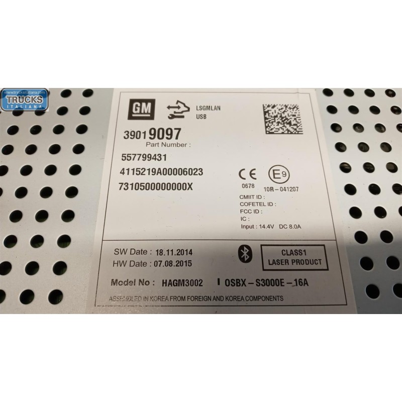 OPEL AUTORADIO OPEL Astra J 2012>2015 usato