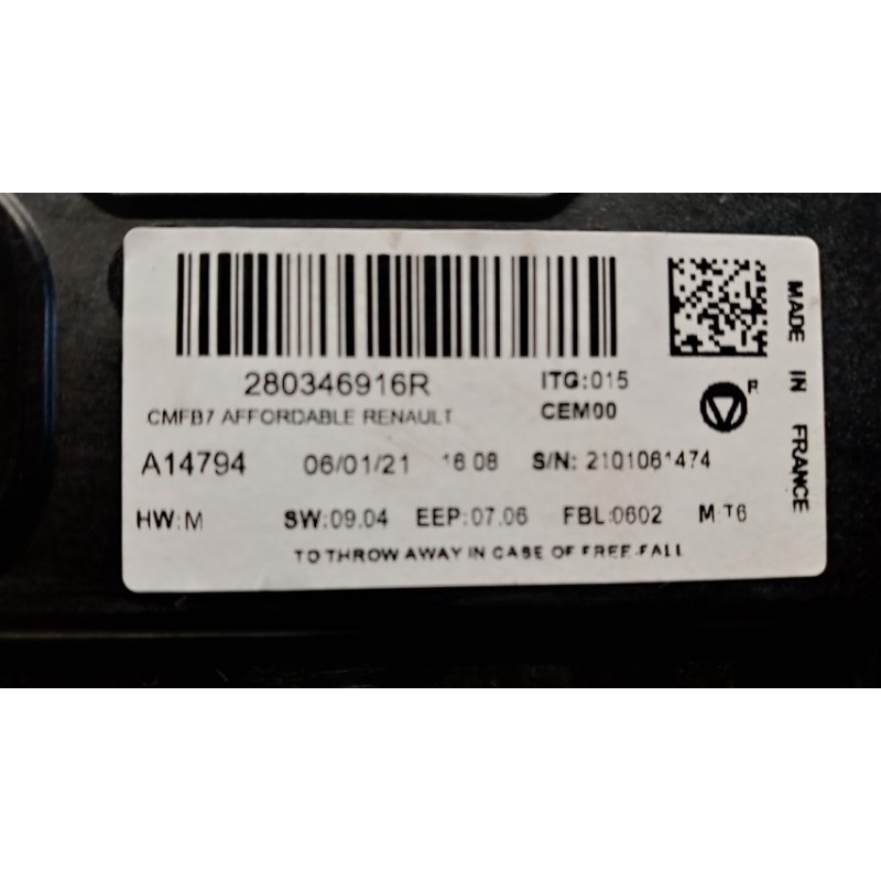 RENAULT VARIOUS DISPLAY  RENAULT Zoe 2019> used