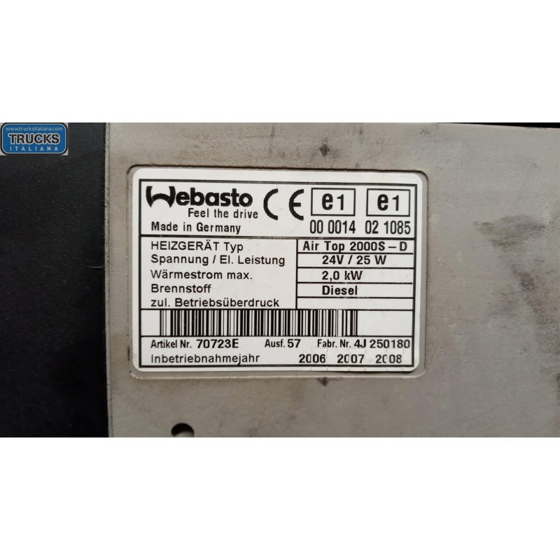 VOLVO truck WEBASTO VOLVO truck FH13 used