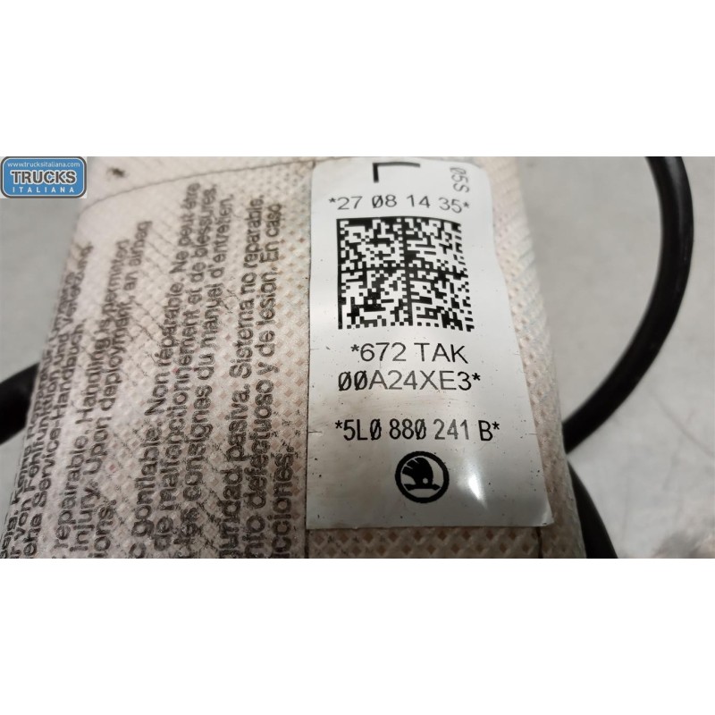 SKODA AIR BAG LATERALE SINISTRO SKODA Yeti 2012> usato