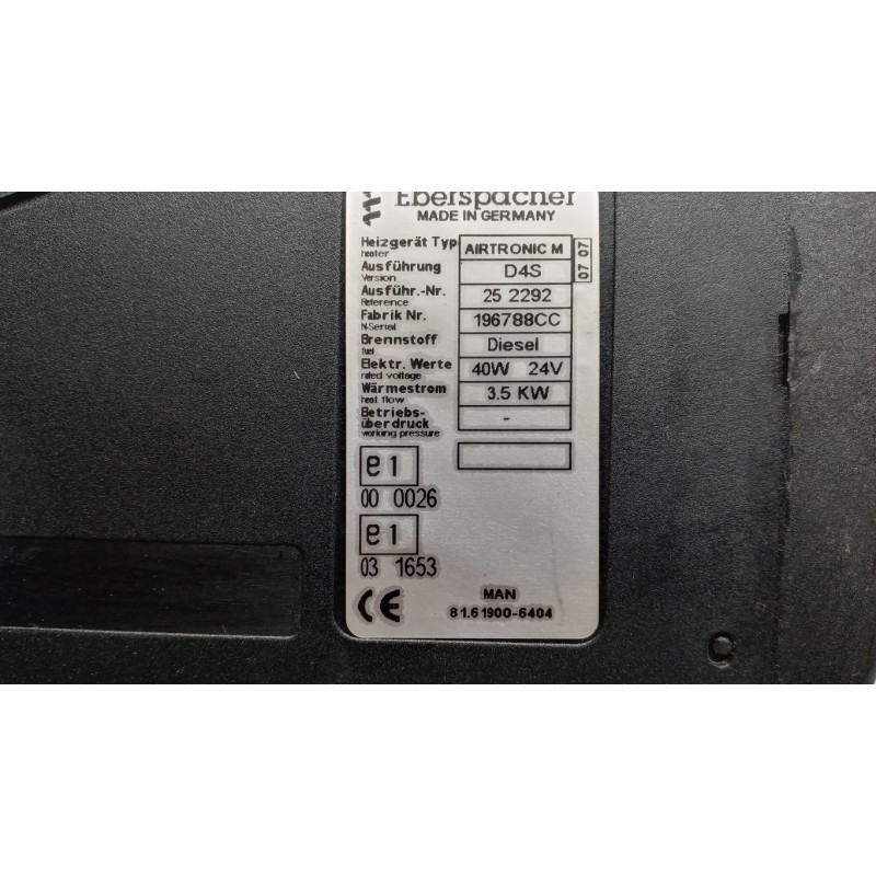 MAN WEBASTO MAN TG-A 2000>2007 used