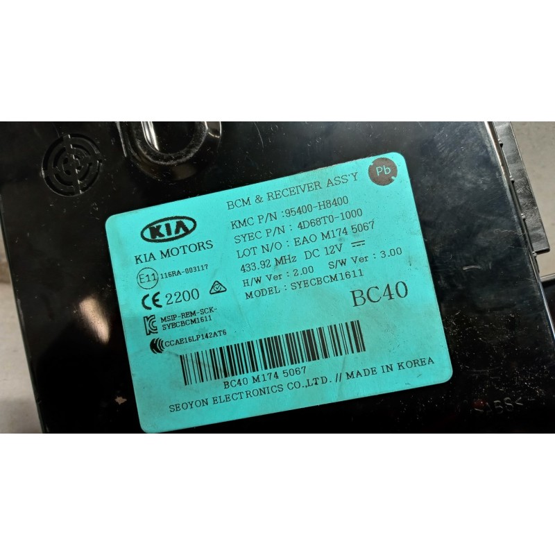 KIA CENTRALINA MOTORE KIA Rio 2017> usato