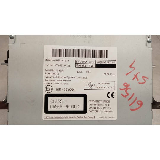 AUTORADIO SUZUKI SX4 2013> usato