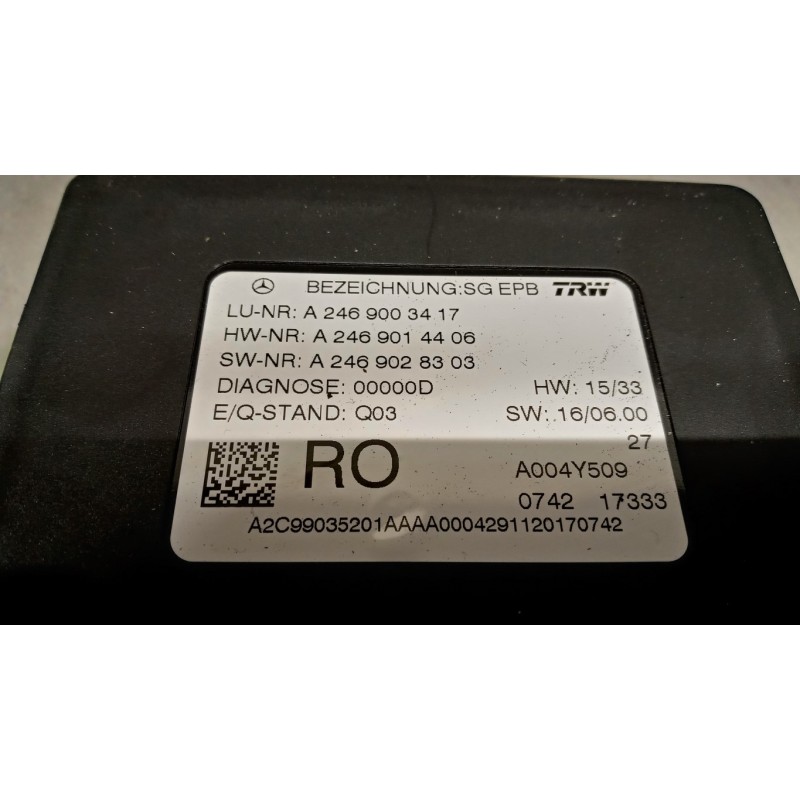 MERCEDES-BENZ VARIOUS CONTROL UNITS A  MERCEDES-BENZ Classe CLA (C117) 2016>2019 used