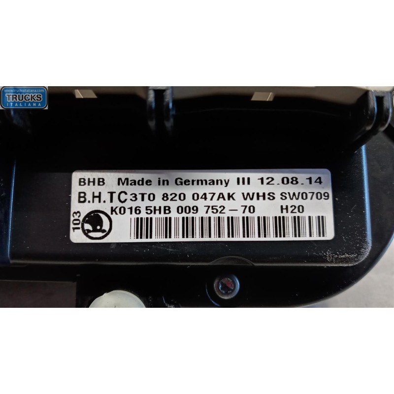 SKODA AC CONTROL UNIT SKODA Yeti 2012> used