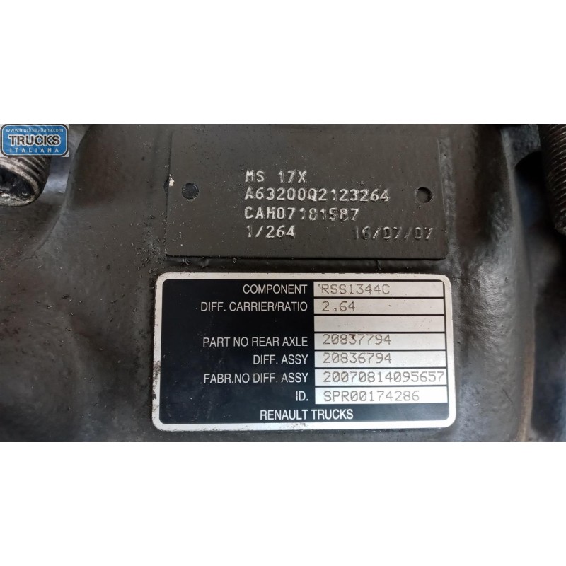 RENAULT truck GRUPPO DIFFERENZIALE POSTERIORE RENAULT truck Magnum 2001>2010 usato