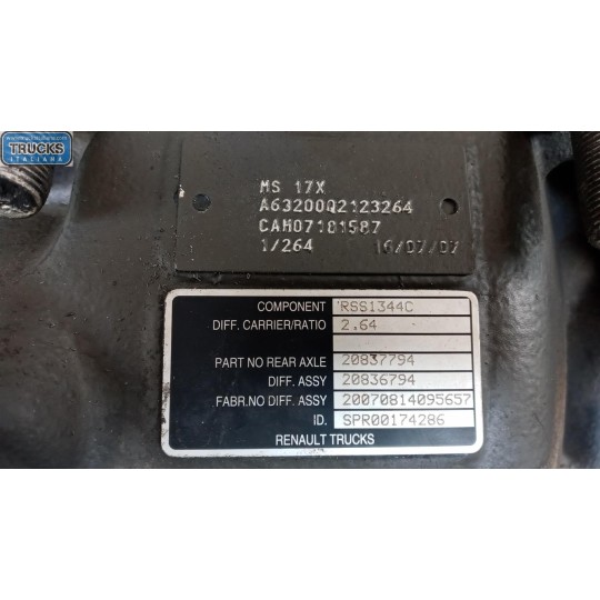 GRUPPO DIFFERENZIALE POSTERIORE RENAULT truck Magnum 2001>2010 usato