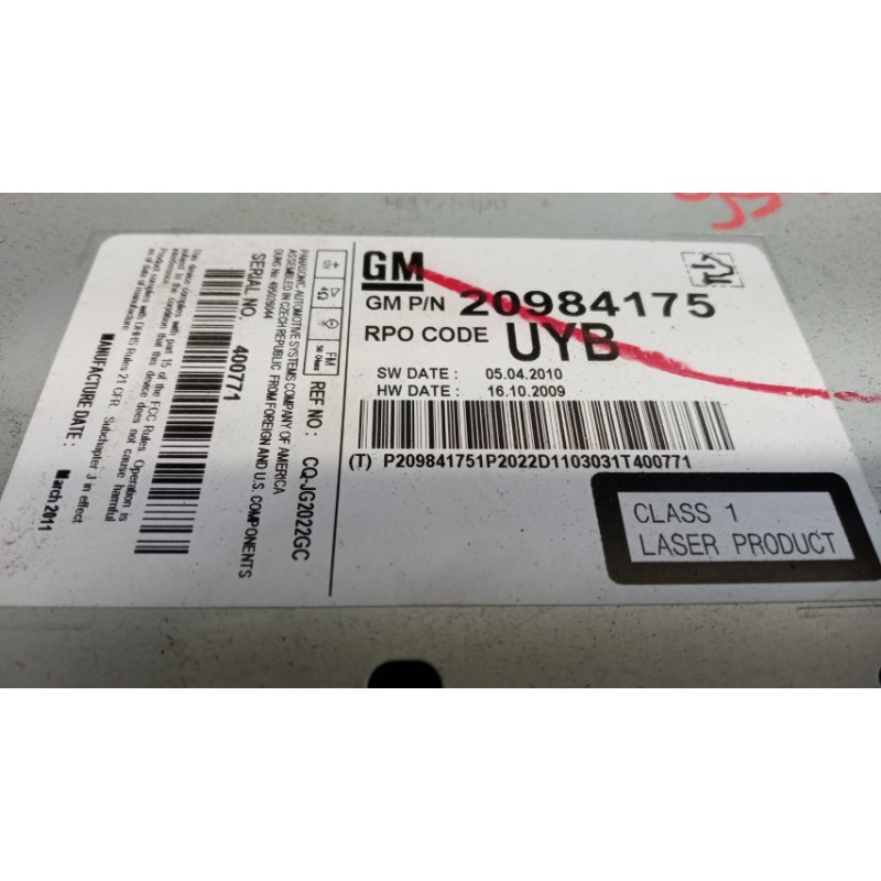 OPEL CAR RADIO OPEL Meriva B 2010>2014 used