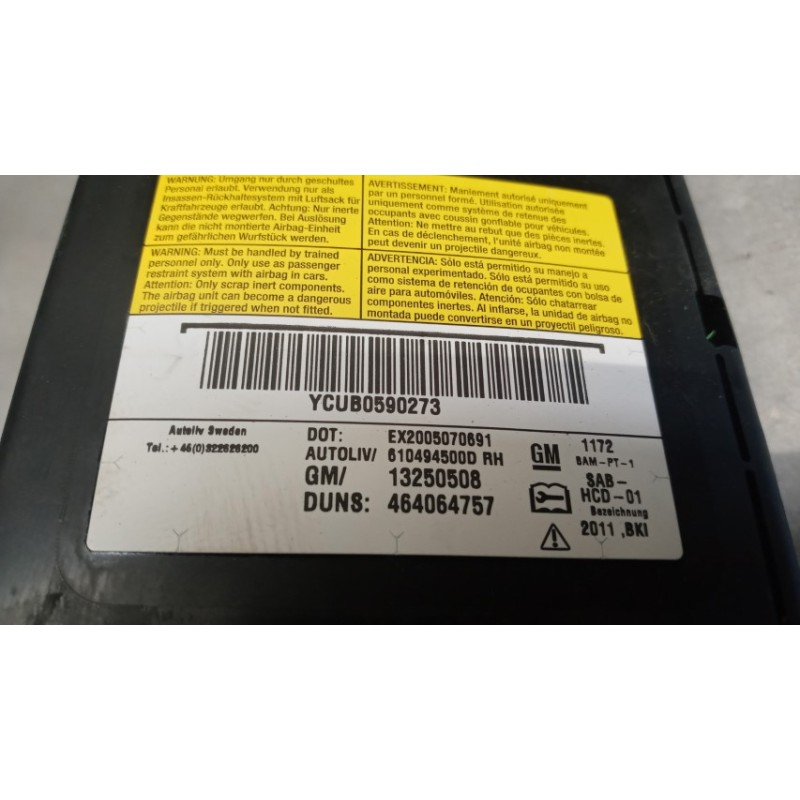 OPEL AIR BAG LATERALE DESTRO OPEL Meriva B 2010>2014 usato