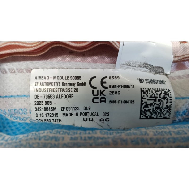 VOLKSWAGEN RIGHT ROOF AIR BAG VOLKSWAGEN Polo 2021> used