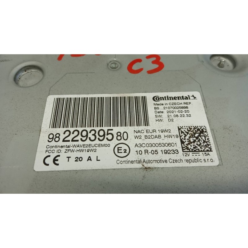 CITROEN CAR RADIO CITROEN C3 2020> used