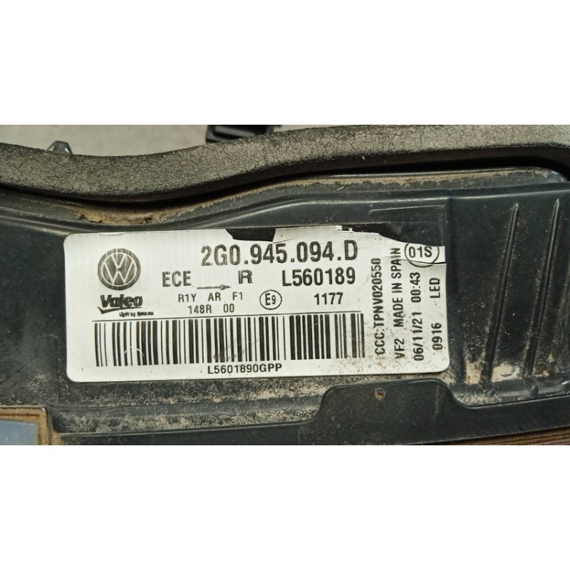 VOLKSWAGEN RIGHT REAR LED LIGHT ON BACK VOLKSWAGEN Polo 2021> used