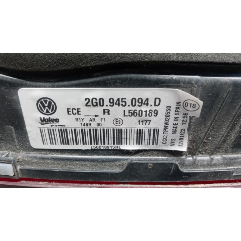 VOLKSWAGEN RIGHT REAR LED LIGHT ON BACK VOLKSWAGEN Polo 2021> used