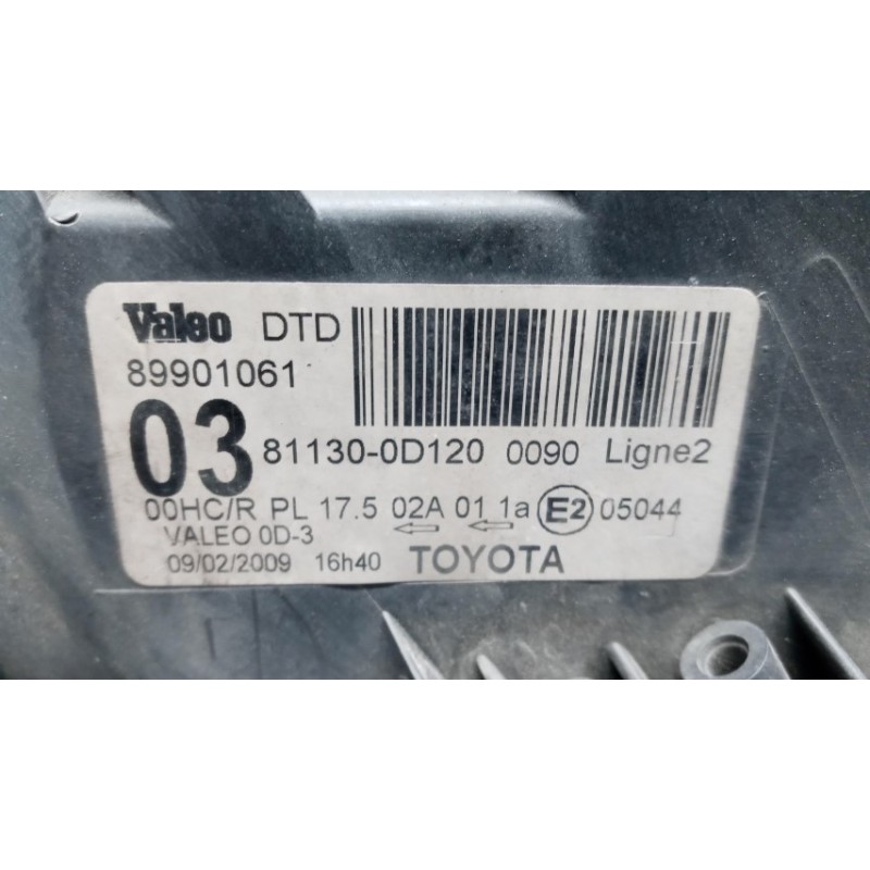 TOYOTA RIGHT HEADLIGHT TOYOTA Yaris 2005>2008 used